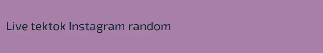 Live tektok Instagram random